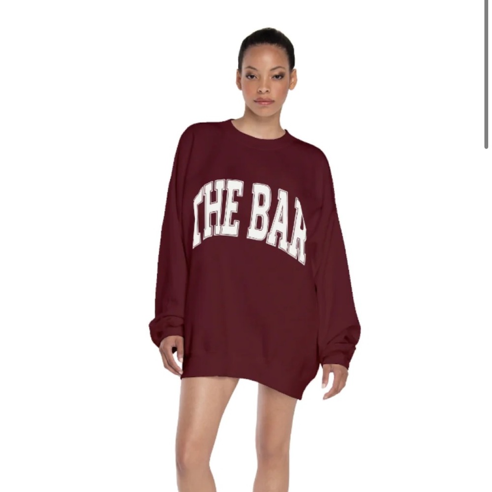 BNWT The Bar Varsity Sweatshirt- Maroon